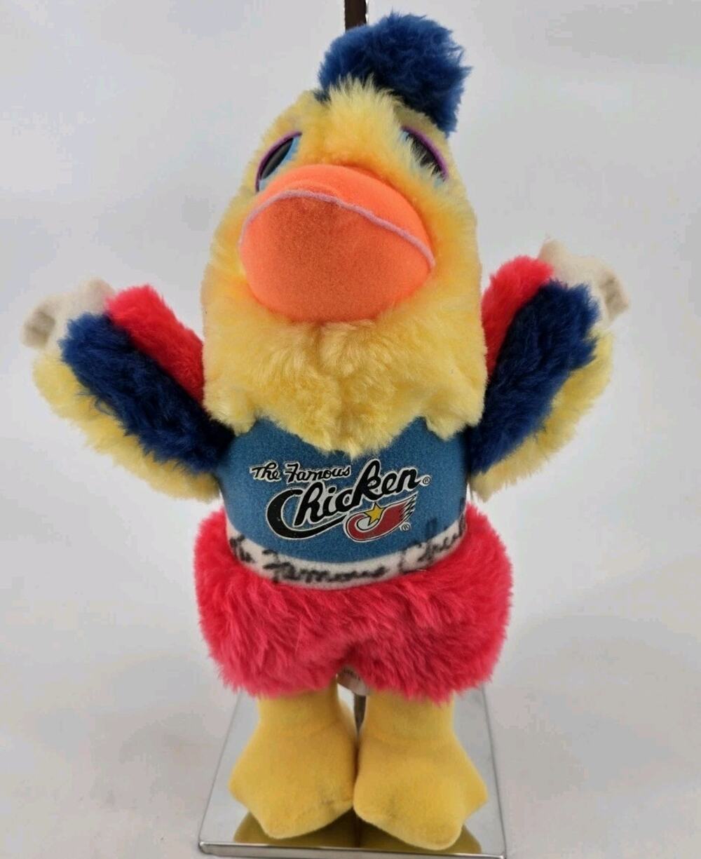 Signed The Famous Chicken 1987 San Diego Padres Baseball Mascot Stuffed Plush